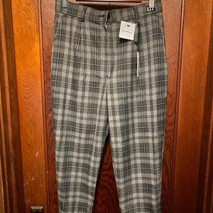 NWT Love Too True Grey Plaid Trousers